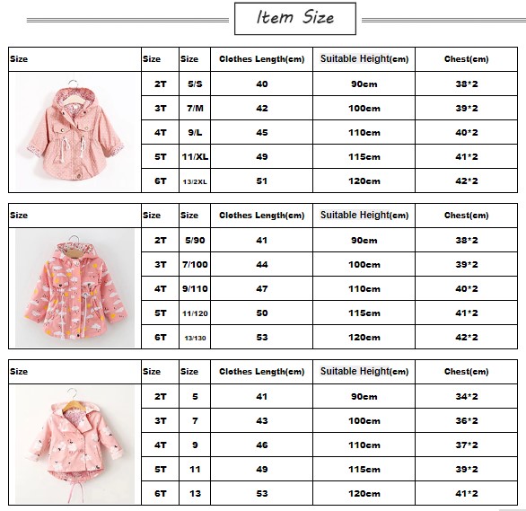 Kids Jackets Girls Hooded Coat